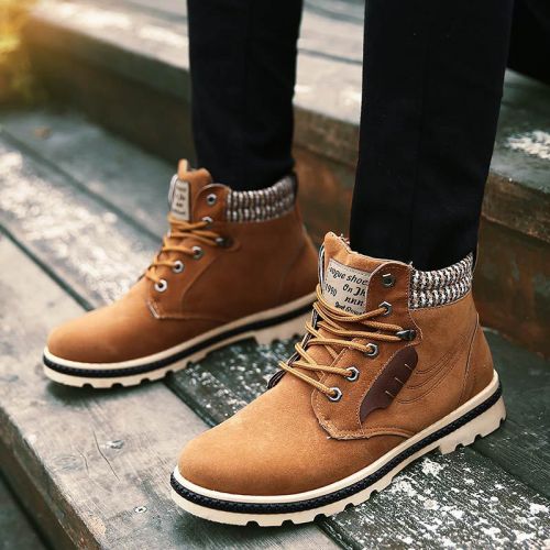 Boots - chaussures en ronde pour hiver - Retro - semelle caoutchouc - Ref 953375