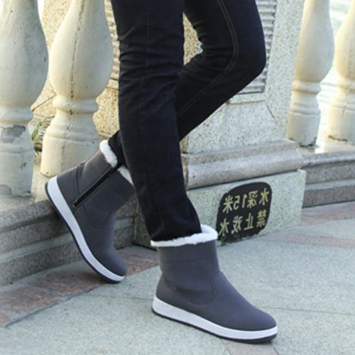 Boots - chaussures en Nubuck ronde pour hiver - tendance des jeunes - semelle caoutchouc - Ref 953399