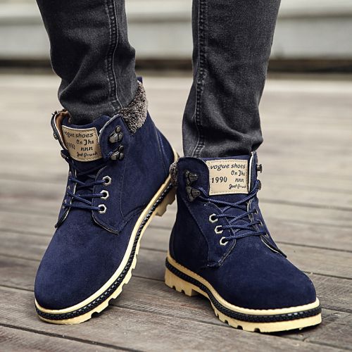 Boots - chaussures en PU ronde pour hiver - tendance des jeunes - Ref 953447