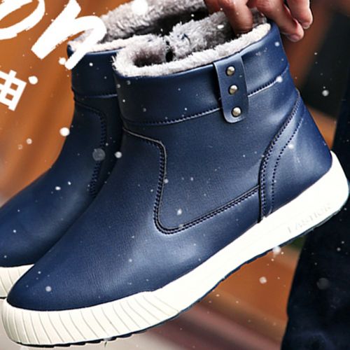 Boots - chaussures en Cuir spatial ronde pour hiver - Angleterre - semelle caoutchouc - Ref 953457