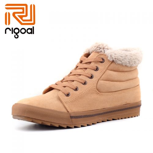 Boots - chaussures en chamois ronde pour hiver - Angleterre - semelle caoutchouc - Ref 953516