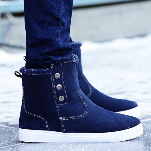 Boots - chaussures en PU ronde pour hiver - loisir - semelle caoutchouc - Ref 953566