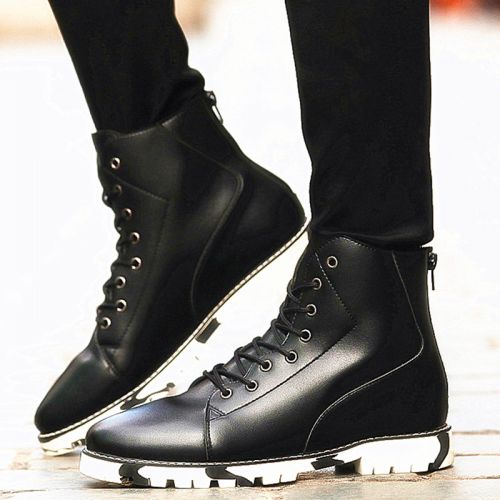 Boots - chaussures en PU ronde pour hiver - Angleterre - semelle caoutchouc - Ref 953575