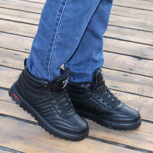 Boots - chaussures en PU ronde pour hiver - Europe - semelle caoutchouc - Ref 953609