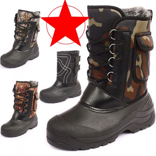 Boots - chaussures en toile ronde pour hiver - Europe - semelle caoutchouc - Ref 953610