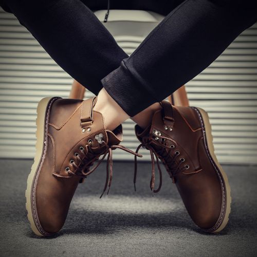 Boots - chaussures en PU ronde pour hiver - loisir - semelle caoutchouc - Ref 953709