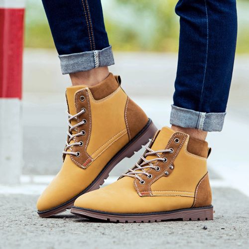 Boots - chaussures en PU ronde pour hiver - loisir - semelle cuir - Ref 953724
