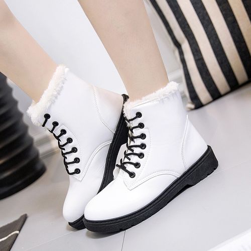 Boots - chaussures en PU ronde pour hiver - semelle caoutchouc - Ref 953726