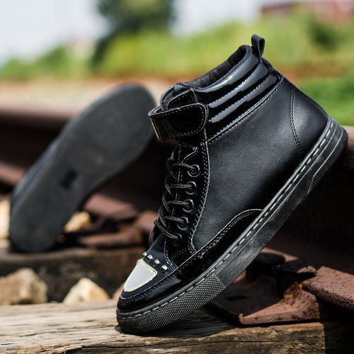 Boots - chaussures en PU ronde pour hiver - loisir - semelle caoutchouc - Ref 953732
