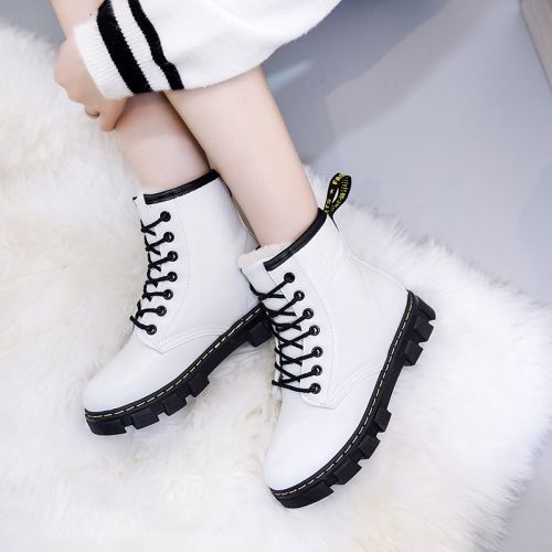 Boots - chaussures en PU ronde pour hiver - semelle caoutchouc - Ref 953737