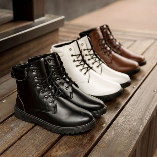 Boots - chaussures en PU ronde pour hiver - loisir - semelle plastique - Ref 953807