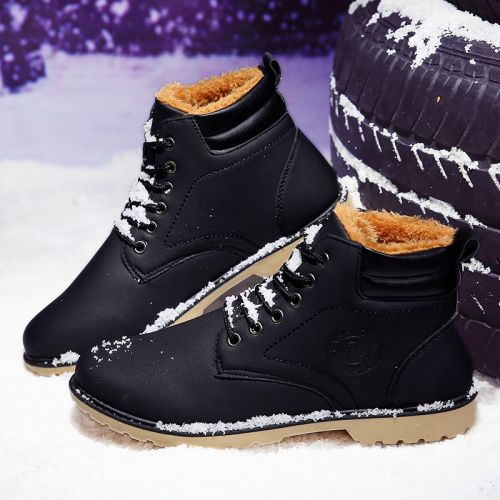 Boots - chaussures en PU ronde pour hiver - Europe - semelle caoutchouc - Ref 953813