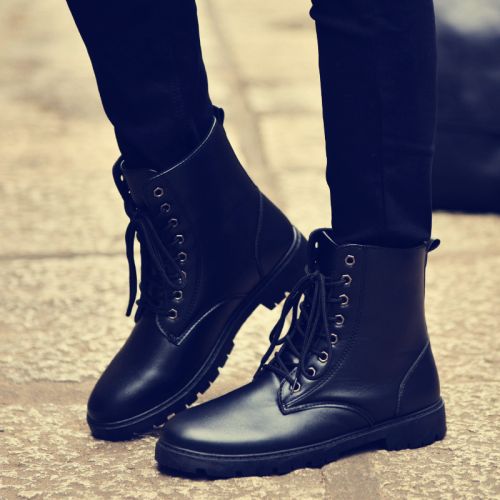 Boots - chaussures en PU KADEMIR ronde pour hiver - tendance des jeunes - semelle PVC - Ref 953879