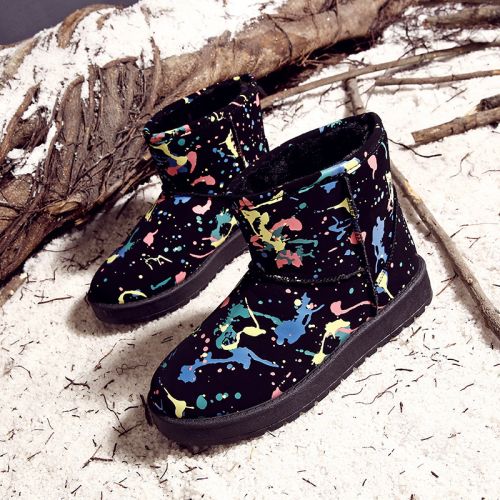 Boots - chaussures en ronde pour hiver - semelle caoutchouc - Ref 953884