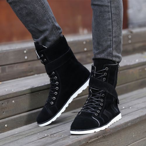 Boots - chaussures en PU ronde pour printemps - loisir - semelle plastique - Ref 953985