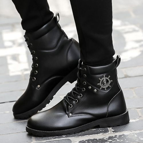 Boots - chaussures en PU ronde pour hiver - loisir - semelle caoutchouc - Ref 954022