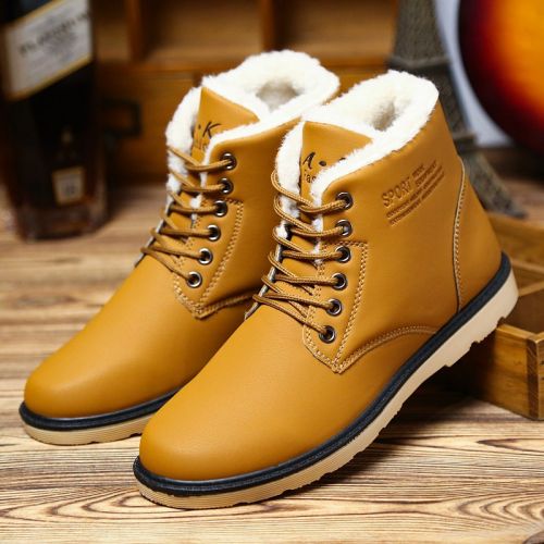 Boots - chaussures en PU ronde pour hiver - loisir - semelle caoutchouc - Ref 954026