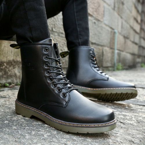 Boots - chaussures en PU ronde pour printemps - tendance des jeunes - semelle caoutchouc - Ref 954030