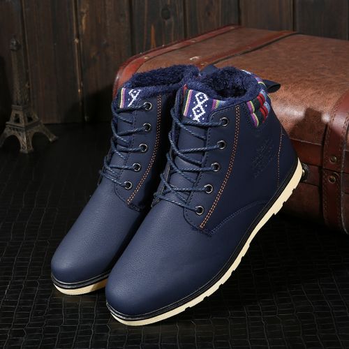 Boots - chaussures en PU ronde pour hiver - tendance des jeunes - semelle caoutchouc - Ref 954038