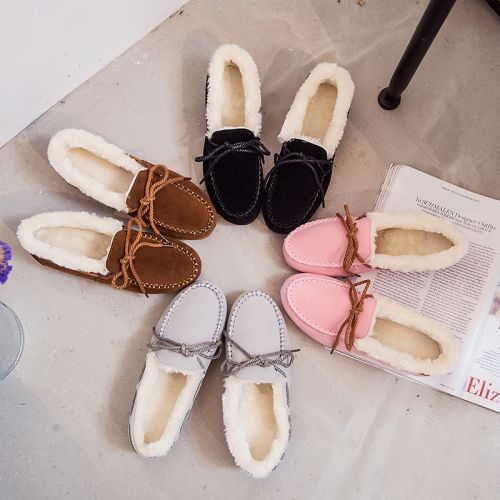 Boots - chaussures en PU ronde pour hiver - semelle caoutchouc - Ref 954046