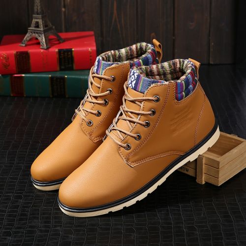 Boots - chaussures en PU ronde pour hiver - mouvement - semelle caoutchouc - Ref 954090