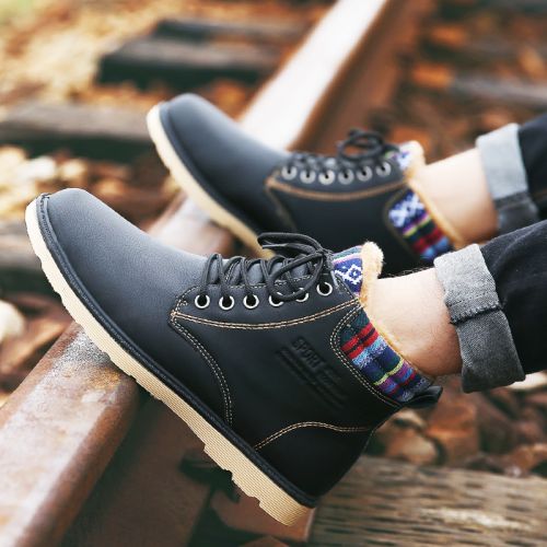 Boots - chaussures en PU ronde pour hiver - loisir - Ref 954093