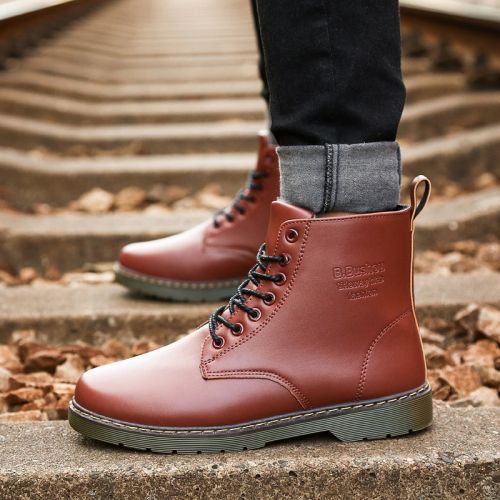 Boots - chaussures en PU ronde pour hiver - loisir - semelle caoutchouc - Ref 954094