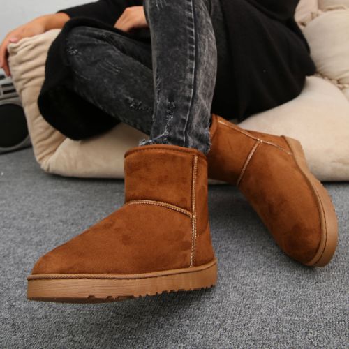 Boots - chaussures en de laine ronde - semelle caoutchouc - Ref 954121