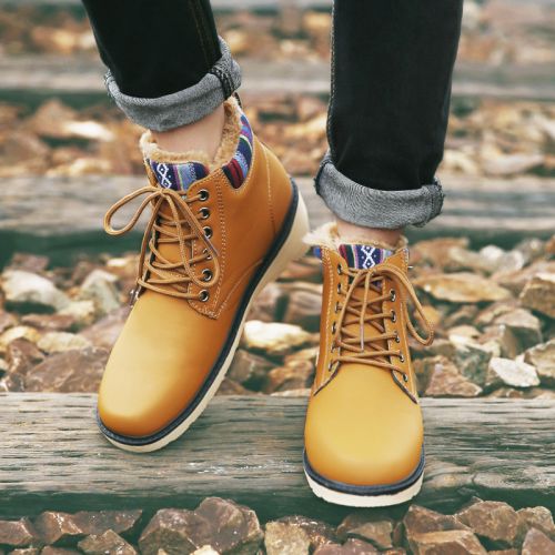 Boots - chaussures en PU ronde pour hiver - national Wind - semelle caoutchouc - Ref 954123