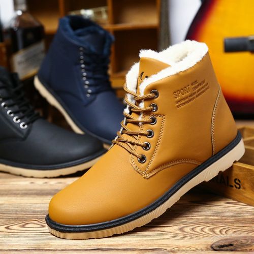 Boots - chaussures en PU ronde pour hiver - loisir - semelle caoutchouc - Ref 954124