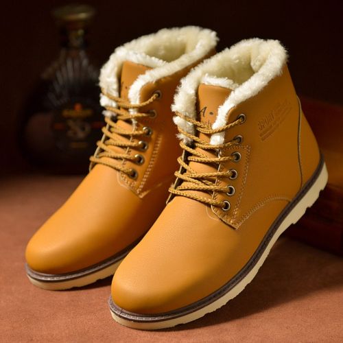 Boots - chaussures en PU ronde pour hiver - loisir - semelle caoutchouc - Ref 954131