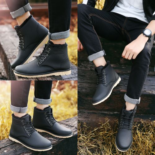 Boots - chaussures en PU ronde pour hiver - loisir - semelle caoutchouc - Ref 954141