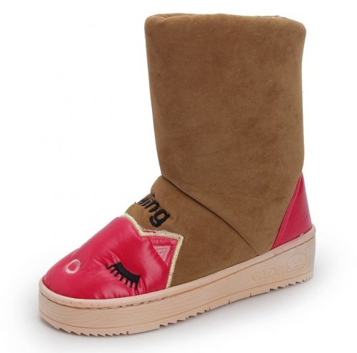 Boots - chaussures en toile ronde pour hiver - simple - semelle caoutchouc mousse EVA - Ref 954161