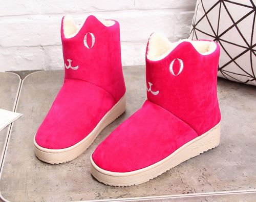 Boots - chaussures en ronde pour hiver - tendance des jeunes - semelle plastique - Ref 954164