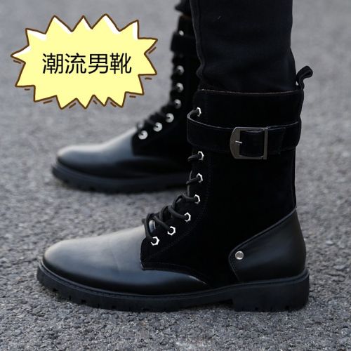 Boots - chaussures en Microfiber pointu pour hiver - tendance des jeunes - semelle caoutchouc - Ref 954201