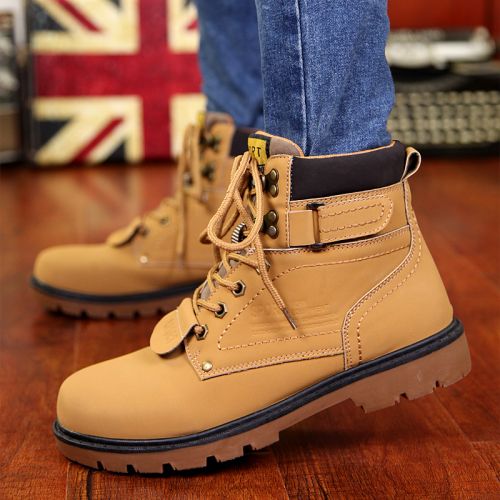 Boots - chaussures en Nubuck ronde pour hiver - Angleterre - semelle caoutchouc - Ref 954202