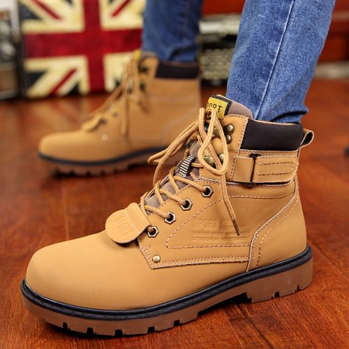 Boots - chaussures en Nubuck ronde pour hiver - Angleterre - semelle caoutchouc - Ref 954204
