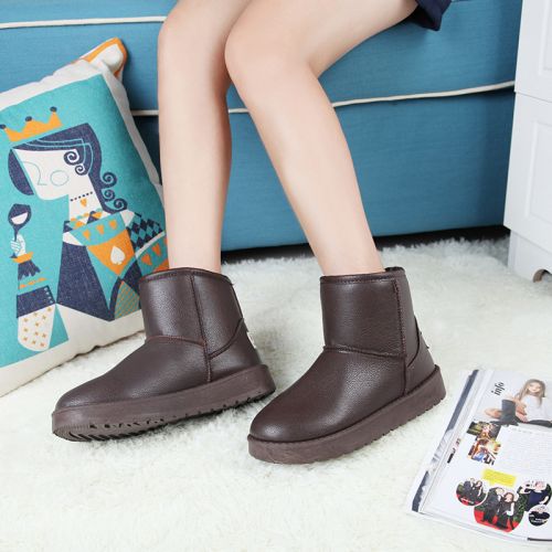 Boots - chaussures en PU 1CCO ronde pour hiver - semelle caoutchouc - Ref 954225