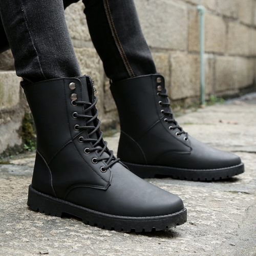 Boots - chaussures en PU ronde pour printemps - semelle caoutchouc - Ref 954253