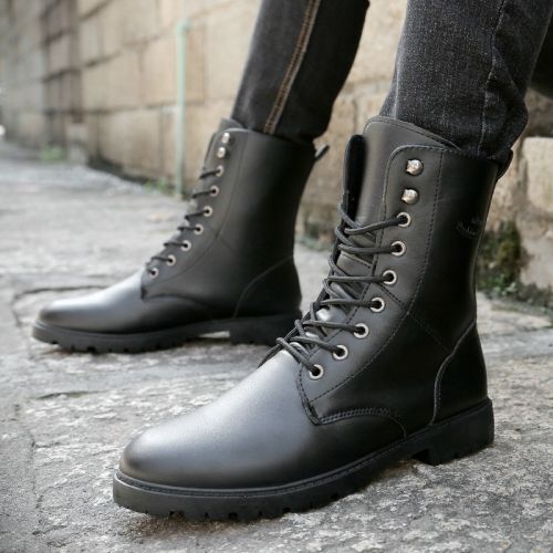 Boots - chaussures en Cuir spatial pointu pour printemps - loisir - semelle caoutchouc - Ref 954263