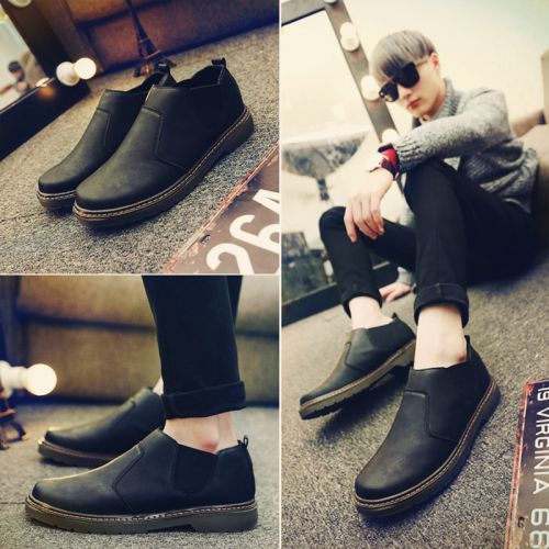 Boots - chaussures en Cuir spatial ronde pour printemps - loisir - semelle caoutchouc - Ref 954515