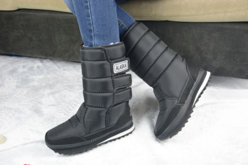 Boots - chaussures en satin ronde pour hiver - loisir - semelle fond composite - Ref 954522