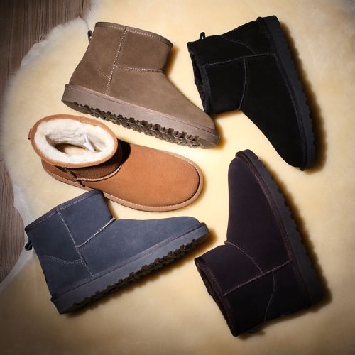 Boots - chaussures en de vache ronde pour printemps - loisir - semelle TPR - Ref 954529