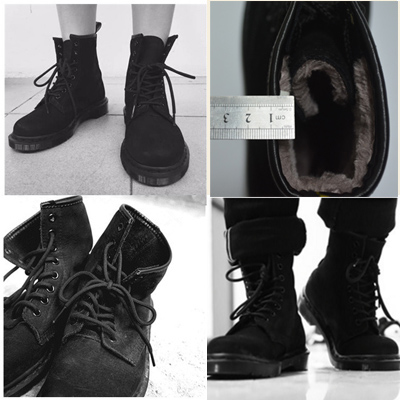 Boots - chaussures en Première couche de cuir, En plus de de vache, BASISDEN ronde pour printemps - tendance des jeunes 