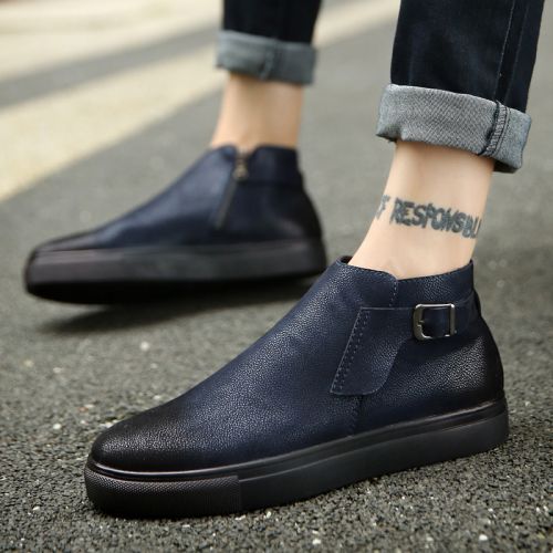 Boots - chaussures en Microfiber OUGLEMEN ronde pour hiver - loisir - semelle caoutchouc - Ref 954546
