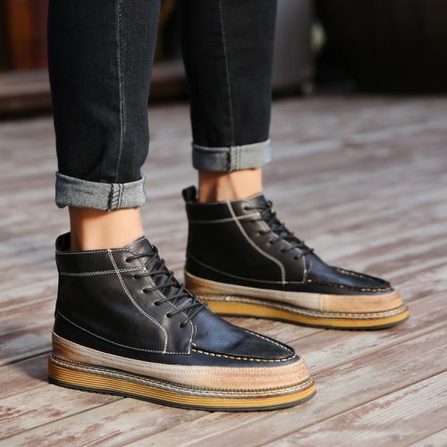 Boots - chaussures en Microfiber OUGLEMEN ronde pour hiver - loisir - semelle caoutchouc - Ref 954550