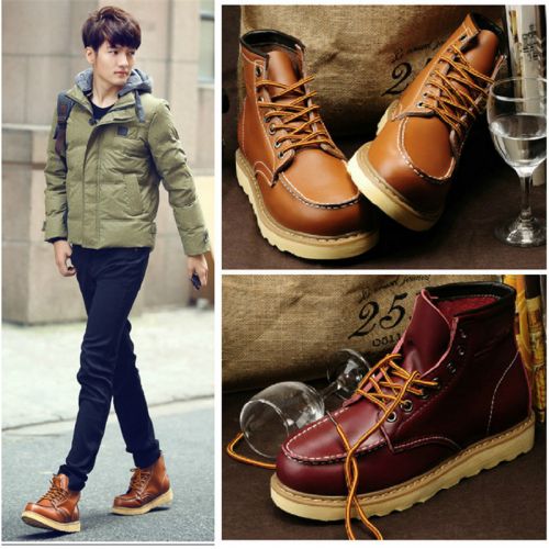 Boots - chaussures en plancher de cuir, En plus de de vache, tête carrée pour hiver - tendance des jeunes - semelle caou