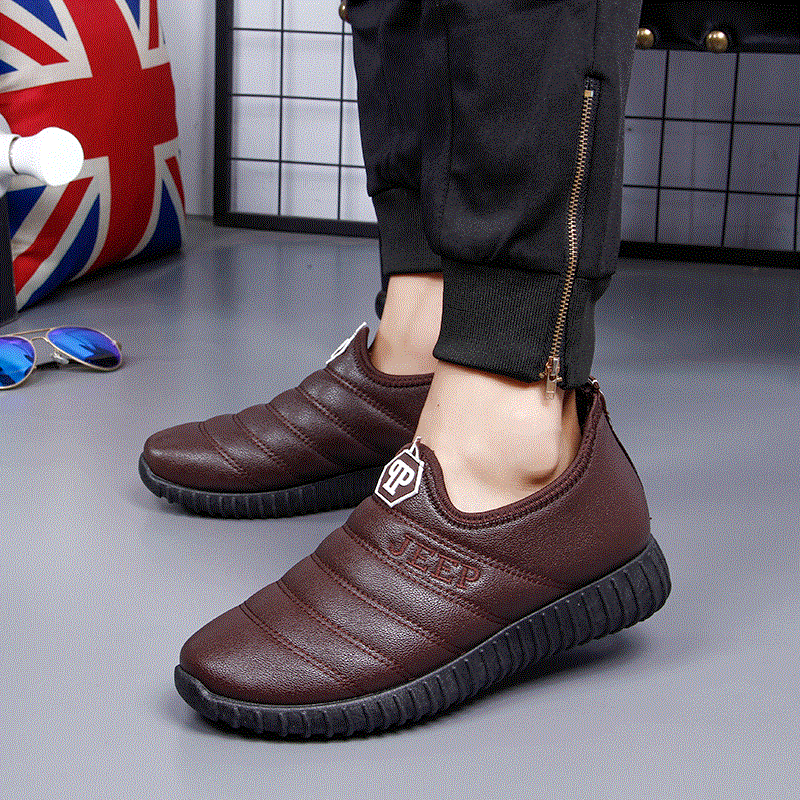 Boots - chaussures en PU ronde pour hiver - loisir - semelle caoutchouc - Ref 954612