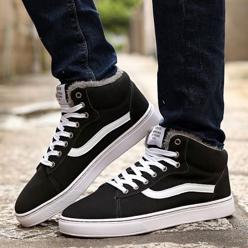 Boots - chaussures en Nubuck ronde pour hiver - tendance des jeunes - semelle caoutchouc - Ref 954641