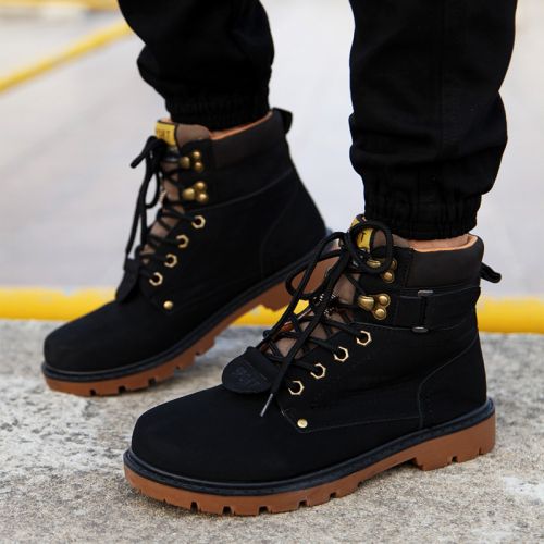 Boots - chaussures en PU ronde pour hiver - Europe - semelle caoutchouc - Ref 954688